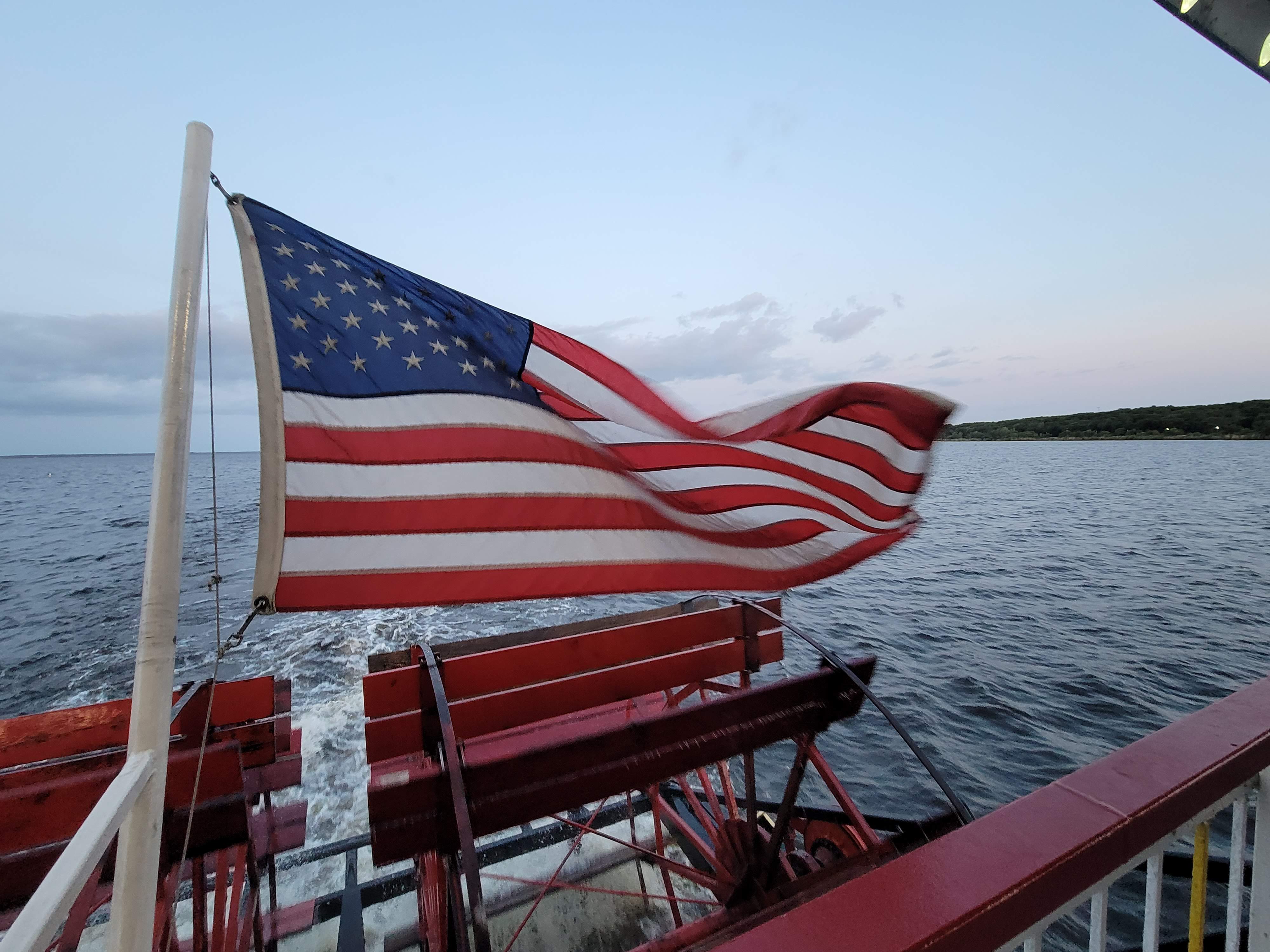 United States Flag on a boat 8