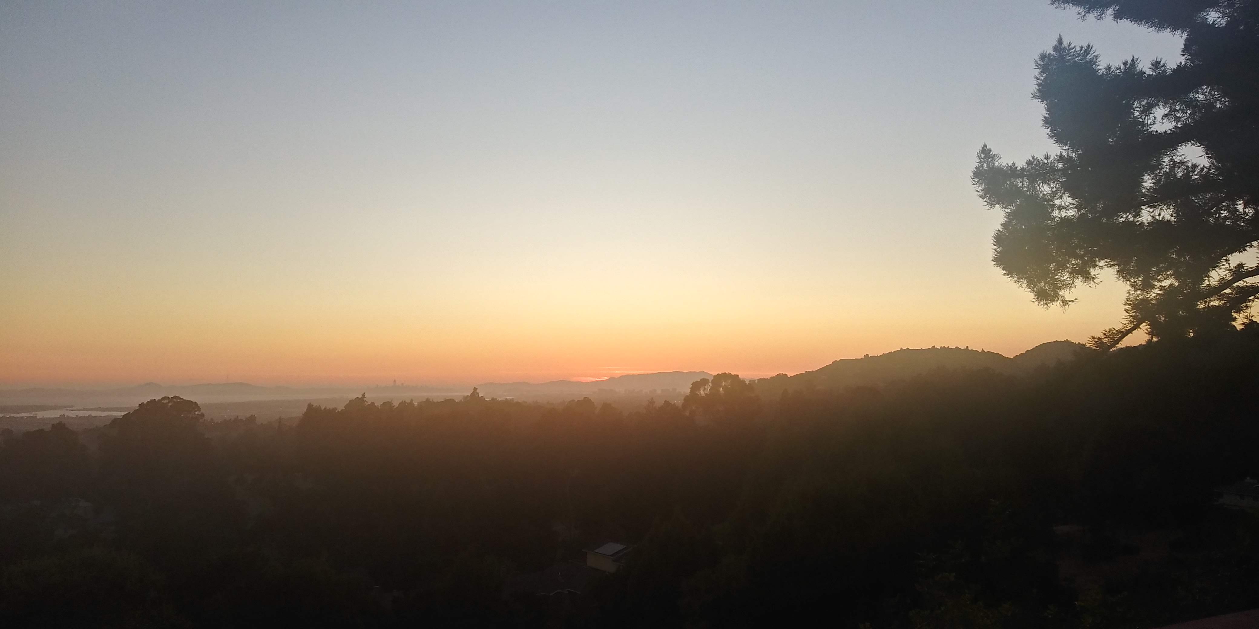 Sunset in the Oakland hills