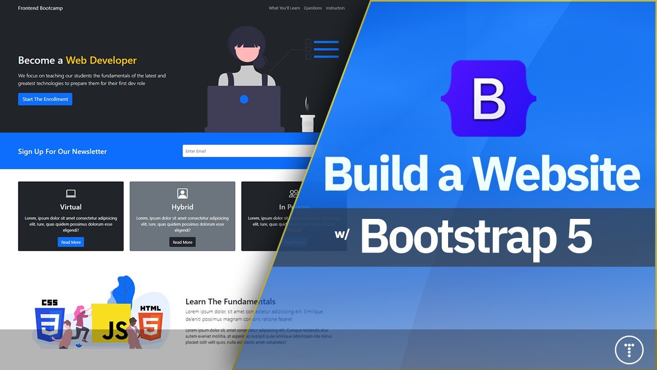 Bootstrap 5 Crash Course | Website Build & Deploy