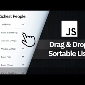 JavaScript Drag & Drop Sortable List Project