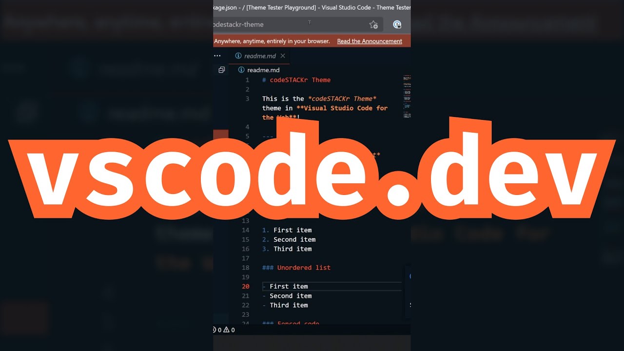 vscode.dev - VS Code In The Browser!!